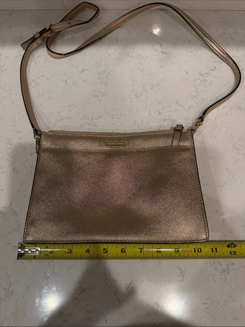 Metallic Rose Gold Crossbody Glam Classic Chic Bag by Kate Spade - Picture 13 of 14